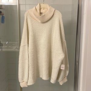 White free people sweater